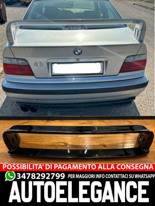 SPOILER TUNING M3 REAR HOOD BMW SERIES 3 E36 SEDAN COUPE GLOSSY BLACK 00