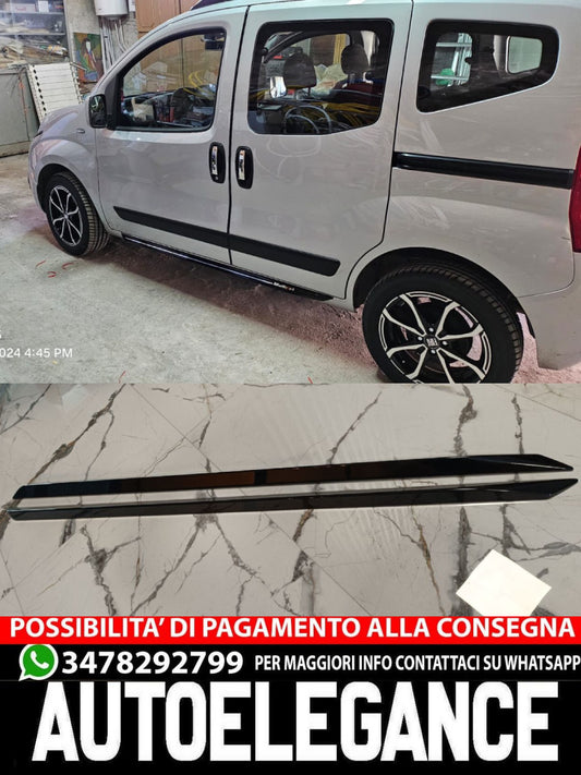 SKIRTS SUITABLE FOR FIAT FIORINO GLOSSY BLACK 2008-2021