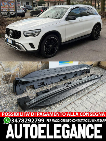PEDANE LATERALI SOTTOPORTA PER MERCEDES GLC X253 C253 2020+ ALLUMINIO NERO AMG 0