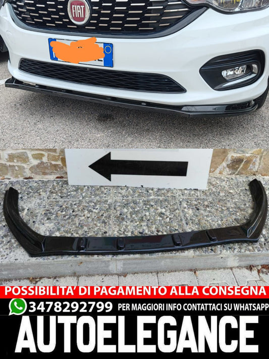 LAMA SPOILER SOTTO PARAURTI ANTERIORE FIAT TIPO 2014+ ABS NERO SPLITTER LABBRO