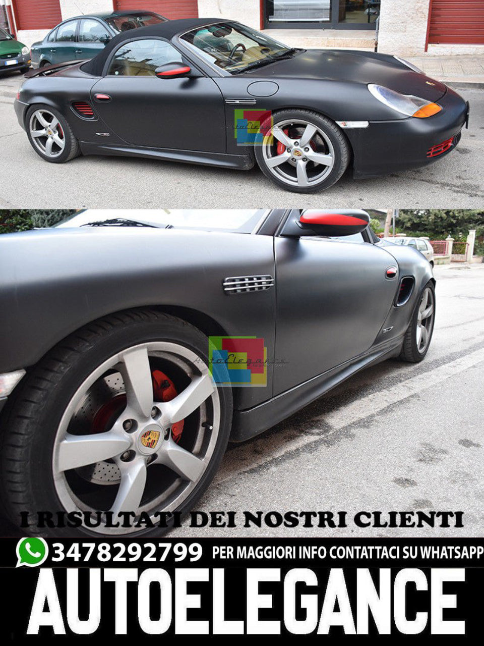 Coppia minigonne laterali adatto per porsche boxster