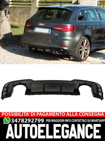 Diffuser for Audi A3 8V Facelift 16-19 RS3 Look only S-line Bumper 