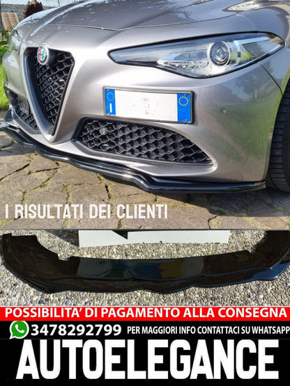 SPLITTER ADATTO PER ALFA ROMEO GIULIA STANDARD - SUPER - NERO LUCIDO