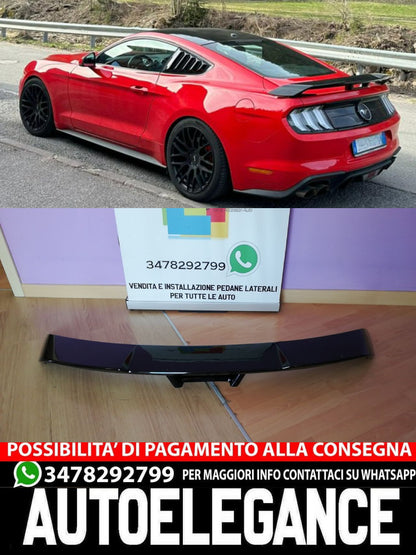 SPOILER ADATTO PER FORD MUSTANG COUPE 2014-2020 LOOK GT500 NERO LUCIDO