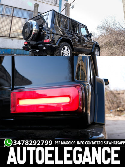 LED Rear Lights Suitable for Mercedes G-Class W463 (2008-2017) Facelift 2018 Design Dynamic Sequential Turning Lights Smoke Red 
