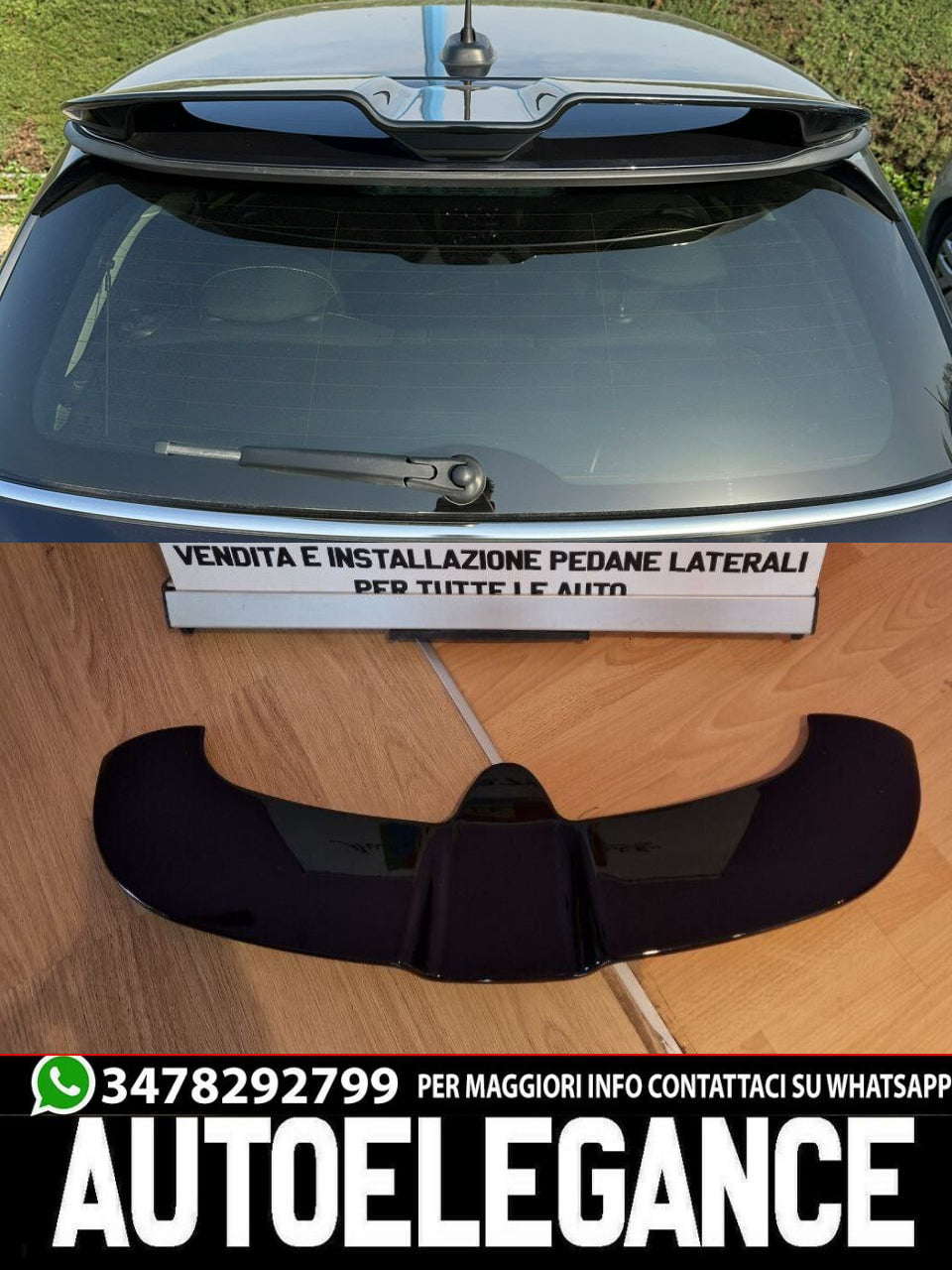F55 Cooper S Gloss Black Roof Spoiler for Mini F55 F56 Cooper S 2013+