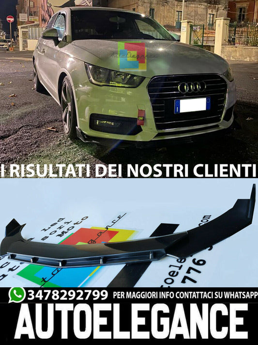AUDI A3 8V SPORTBACK RS3 2016+ FRONT BUMPER SPLITTER GLOSS BLACK RS LOOK