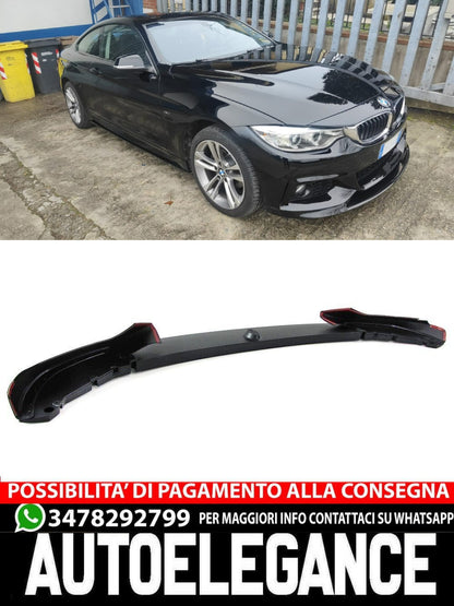 BMW 4 SERIES F32 F33 F36 FRONT SPOILER UNDER BUMPER M SPORT GLOSS BLACK 
