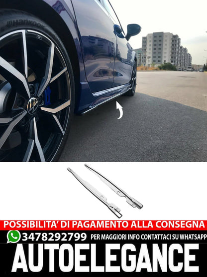 SOTTO MINIGONNE ADATTO PER GOLF 8 2020+ R NERO LUCIDO