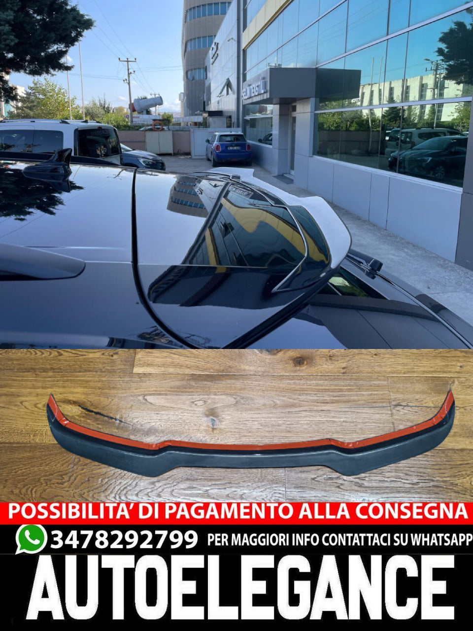 SPOILER Q8 2019+ ADATTO PER RS NERO LUCIDO