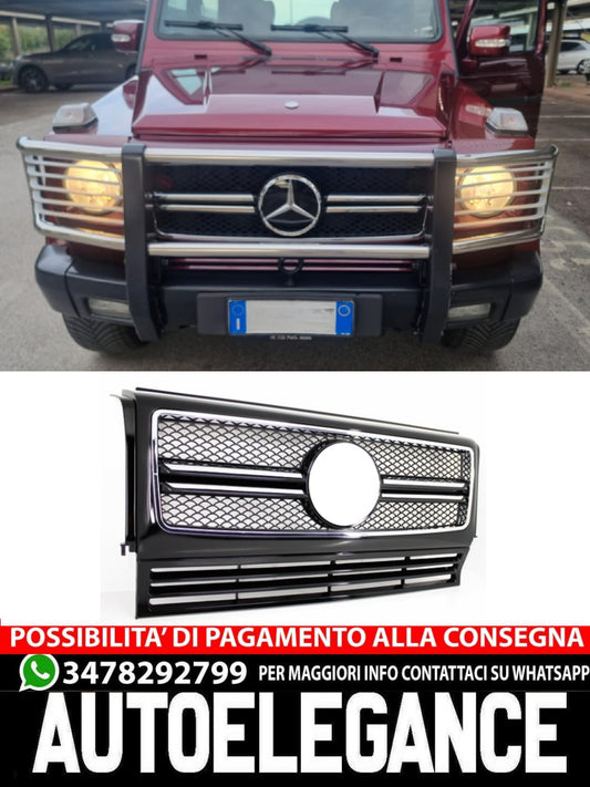 Griglia anteriore adatta per Mercedes Classe G W463 1990-2012 sport nero lucido