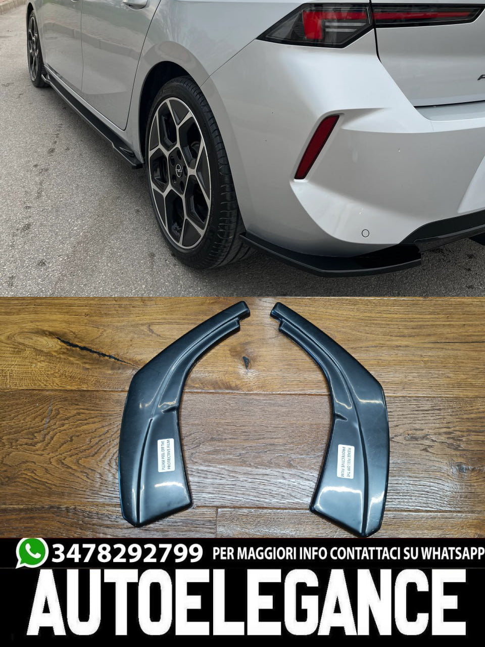 FLAP DIFFUSORE ADATTO PER ASTRA L 2020+ STANDARD NERO LUCIDO