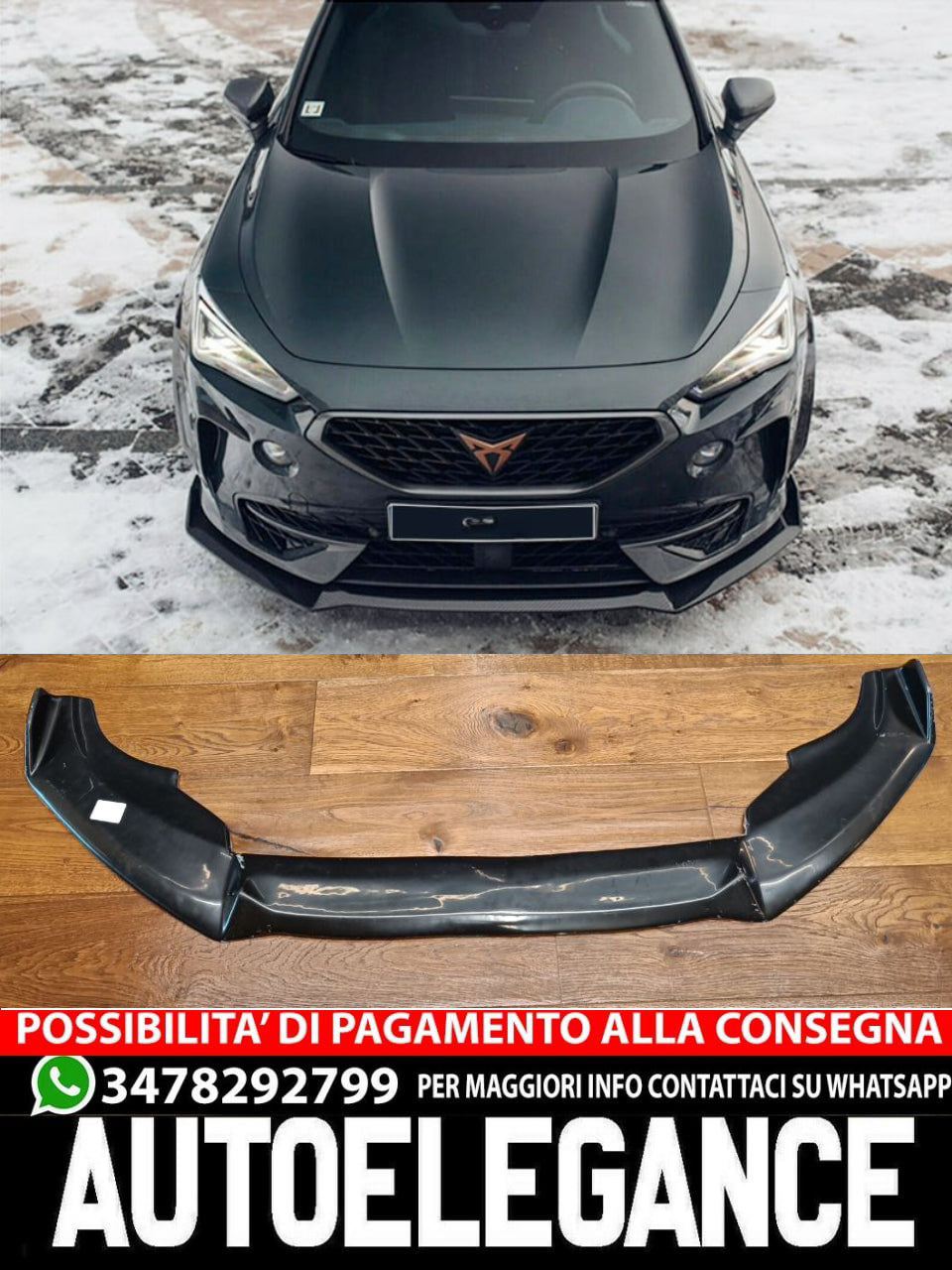 ✨SPLITTER SUITABLE FOR CUPRA FORMENTOR 2020+ RS GLOSSY BLACK✨