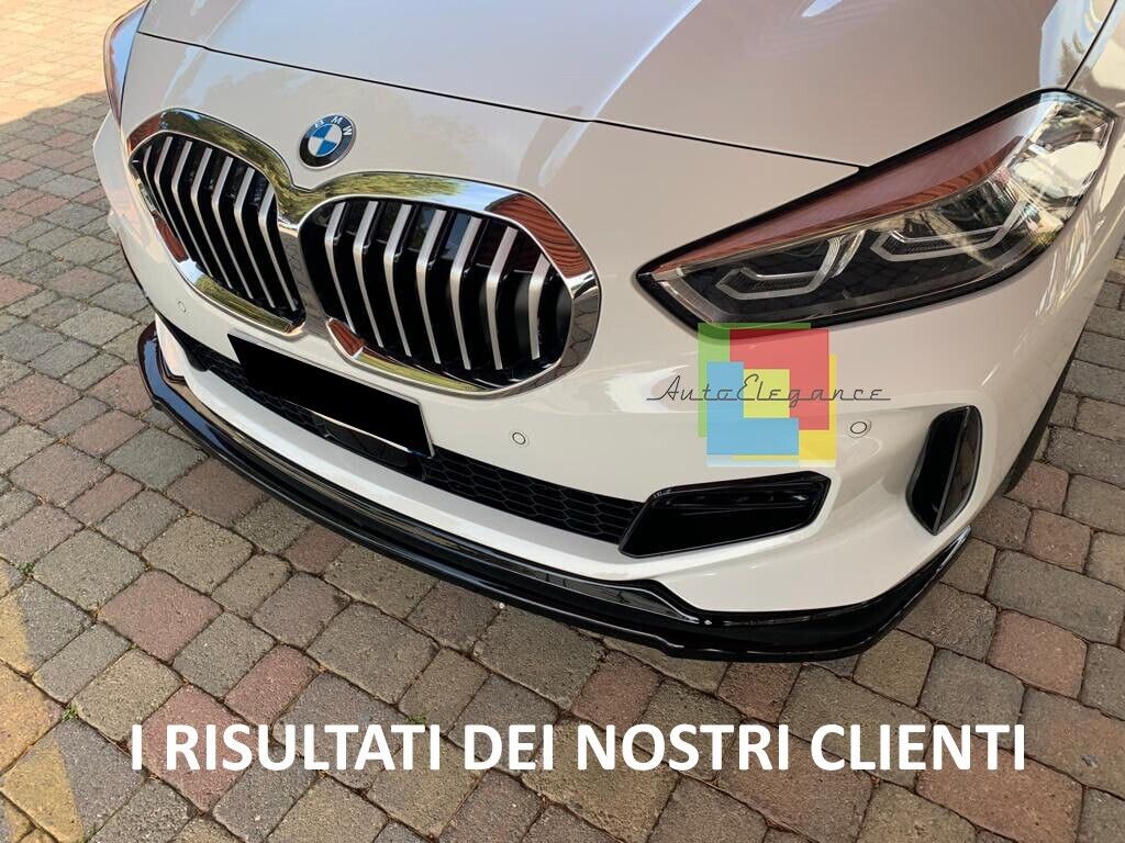 0726✨SPLITTER ADATTO PER  BMW SERIE 1 F40  MSPORT LOOK NERO LUCIDO DESIGN SPORT✨