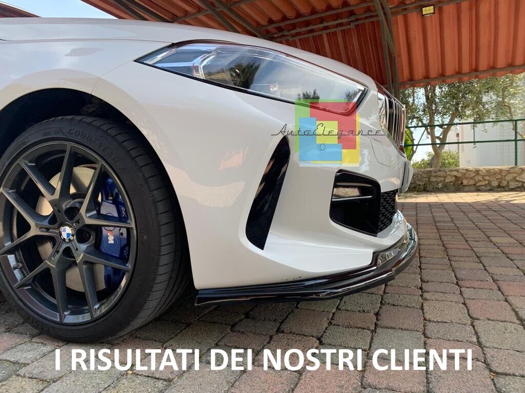 0726✨SPLITTER ADATTO PER  BMW SERIE 1 F40  MSPORT LOOK NERO LUCIDO DESIGN SPORT✨