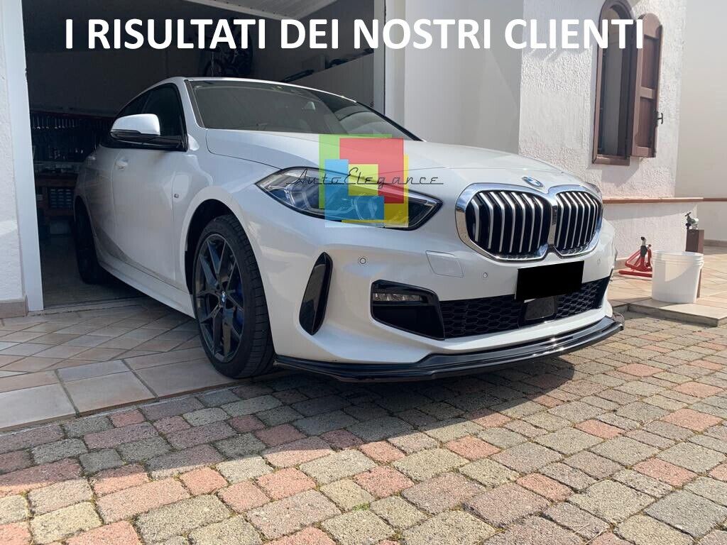 0726✨SPLITTER ADATTO PER  BMW SERIE 1 F40  MSPORT LOOK NERO LUCIDO DESIGN SPORT✨