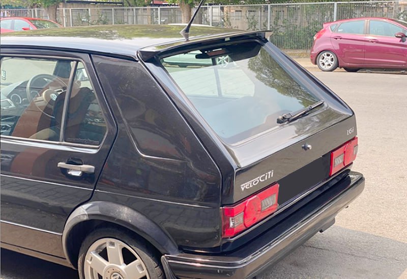 💕ART.1440 SPOILER VW GOLF MK1 1974-1985 LOOK RLINE GTI NERO LUCIDO💕