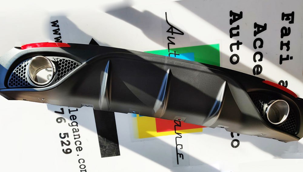 ART. 0222 DIFFUSORE ALFA ROMEO GIULIA 2016-2021 LOOK VELOCE OPACO + TERMINAL