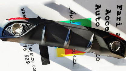 ART. 0222 DIFFUSORE ALFA ROMEO GIULIA 2016-2021 LOOK VELOCE OPACO + TERMINAL