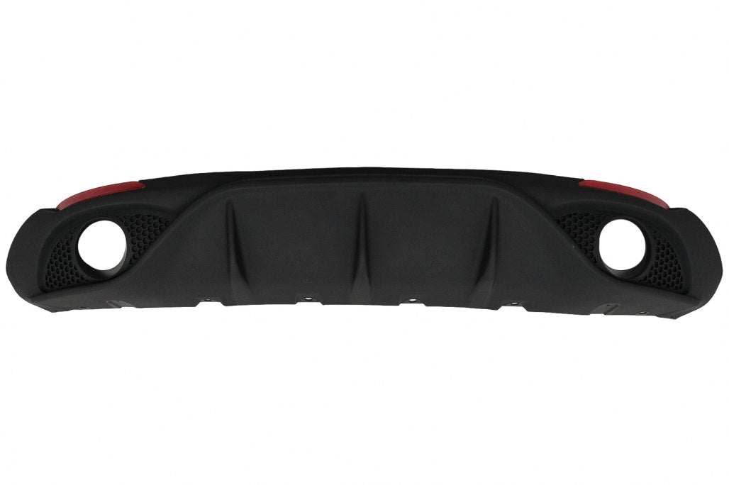 ART. 0222 DIFFUSORE ALFA ROMEO GIULIA 2016-2021 LOOK VELOCE OPACO + TERMINAL