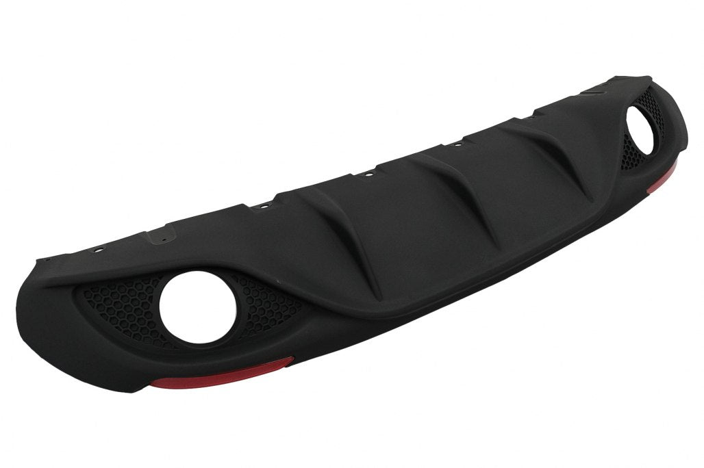 ART. 0222 DIFFUSORE ALFA ROMEO GIULIA 2016-2021 LOOK VELOCE OPACO + TERMINAL