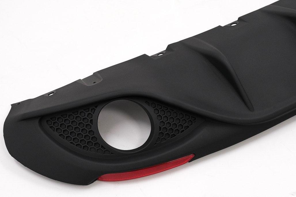 ART. 0222 DIFFUSORE ALFA ROMEO GIULIA 2016-2021 LOOK VELOCE OPACO + TERMINAL