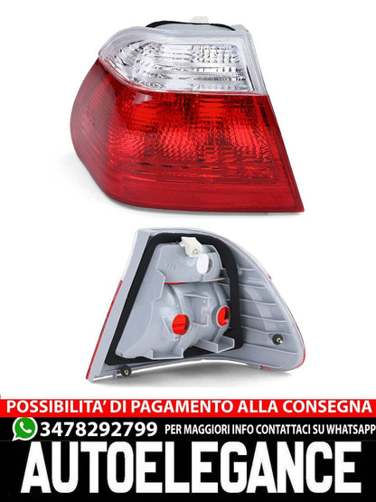 Fanale posteriore esterno rosso bianco trasparente sinistro per BMW Serie 3 E46