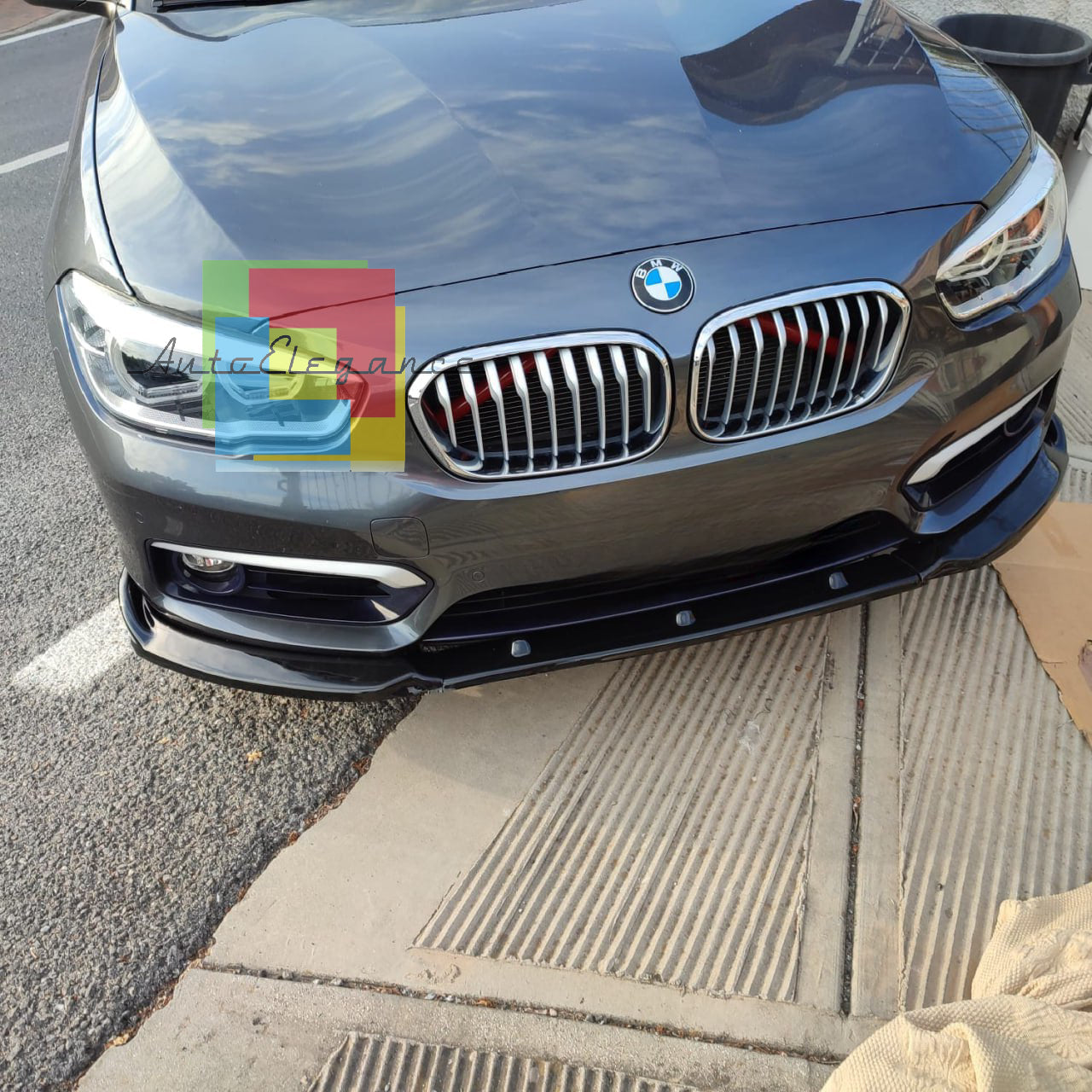 🔥0245 SPLITTER 3 PZ ADATTO PER BMW SERIE 1 F20 2015-2019 STANDARD NERO LUCIDO🔥