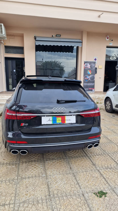 ART.1379  SPOILER AUDI  A6 C8 AVANT 2018+ LOOK RS6 NERO LUCIDO