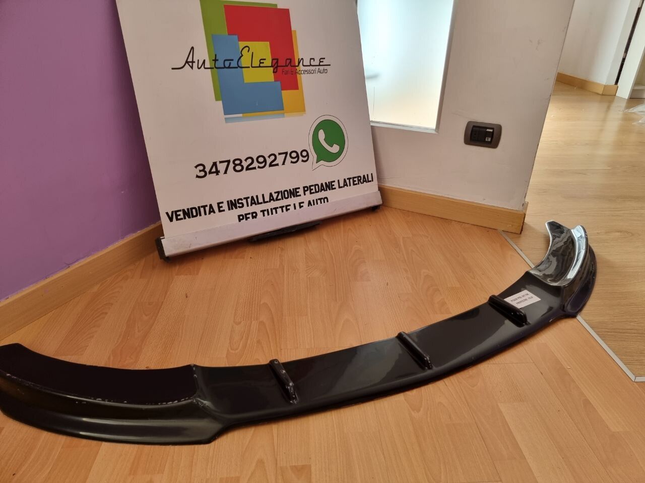 ART. 0540 SPLITTER BMW SERIE 4 F32 F33 F36 MSPORT LOOK TENZO NERO LUCIDO