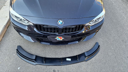 ART. 0540 SPLITTER BMW SERIE 4 F32 F33 F36 MSPORT LOOK TENZO NERO LUCIDO