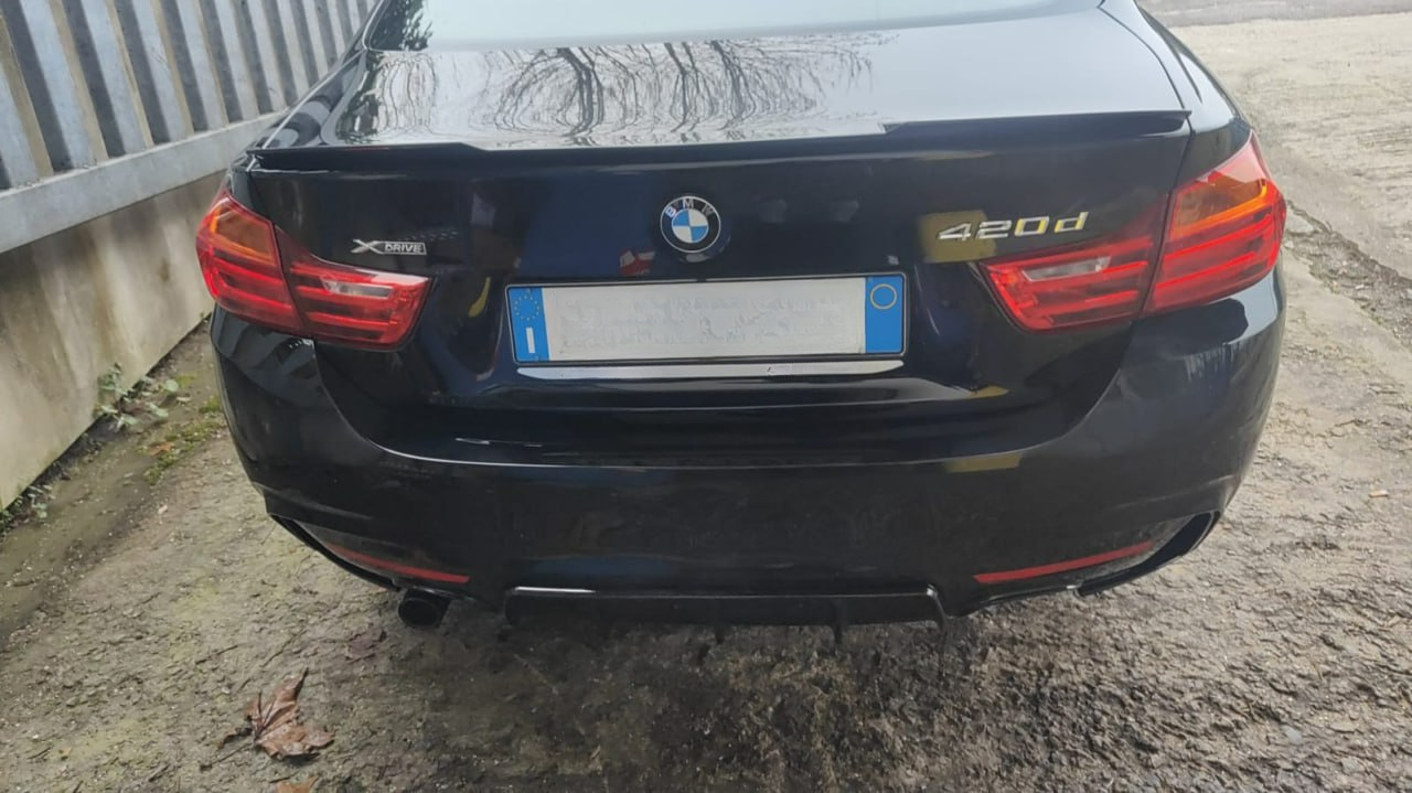 BMW SERIE 4 F32 F33 F36 FLAPS SOTTO MINIGONNE LATERALI ABS NERO LUCIDO LAME