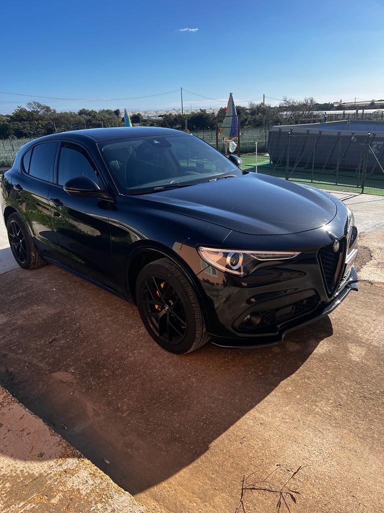 SPLITTER ADATTO PER ALFA ROMEO STELVIO LOOK NERO LUCIDO DESIGN SPORTIVO