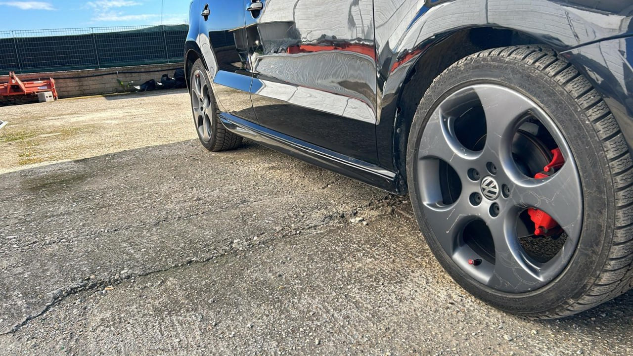 SPOILER MINIGONNE LATERALI PER VW POLO 6R 6C ABS LOOK SPORTIVO ABS R / RLINE