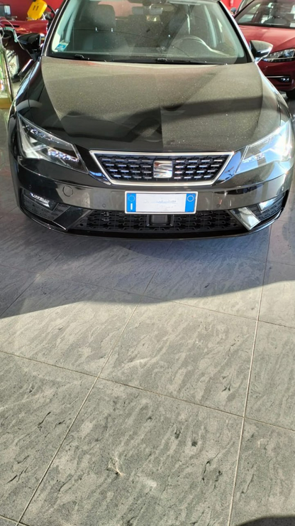 SEAT LEON 5F SPOILER FR SOTTO PARAURTI ANTERIORE ABS NERO LUCIDO SPLITTER LAMA .