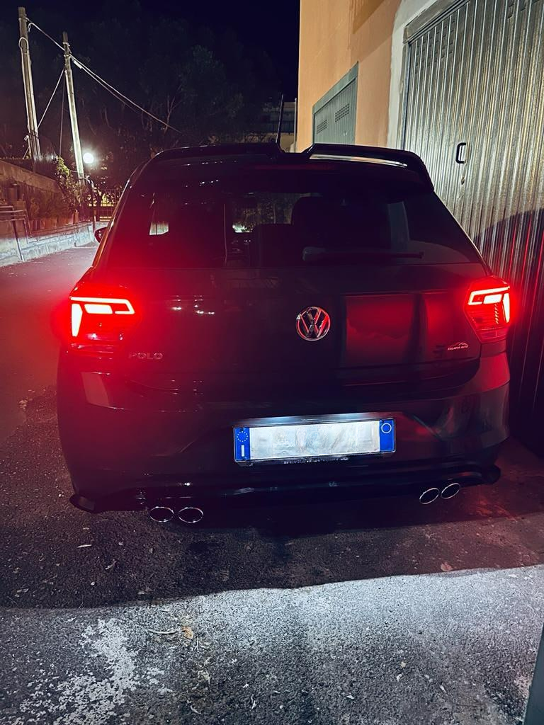 VW POLO AW1 REAR DIFFUSER UNDER BUMPER FOUR TIP ABS / PLASTIC
