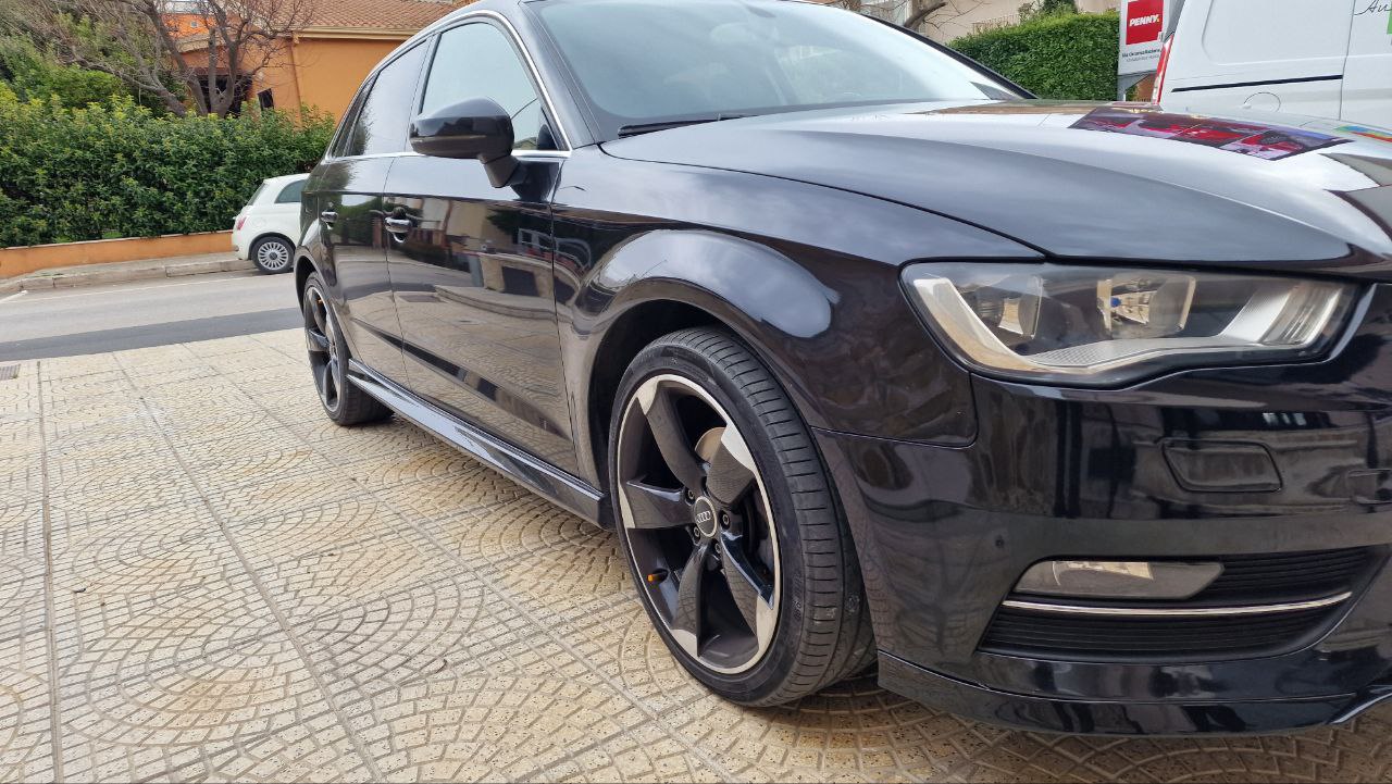 MINIGONNE LATERALI ADATTE PER AUDI A3 8V IN ABS GREZZO LOOK S3 SLINE
