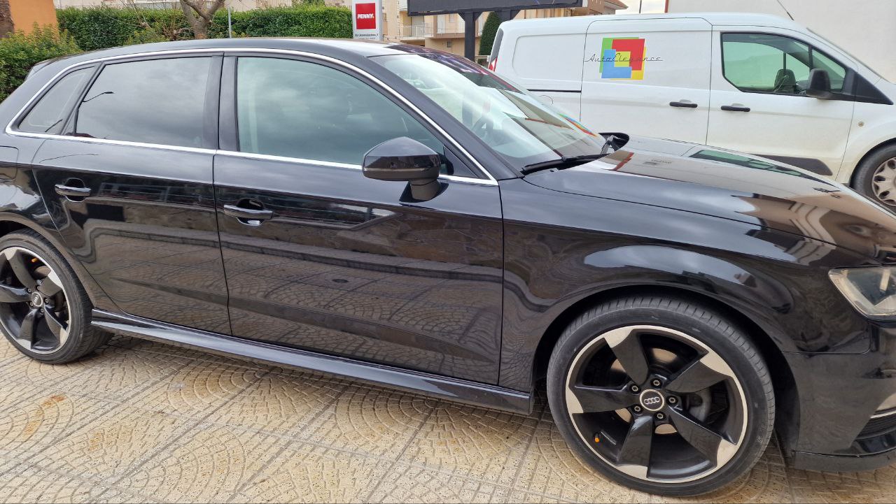 MINIGONNE LATERALI ADATTE PER AUDI A3 8V IN ABS GREZZO LOOK S3 SLINE