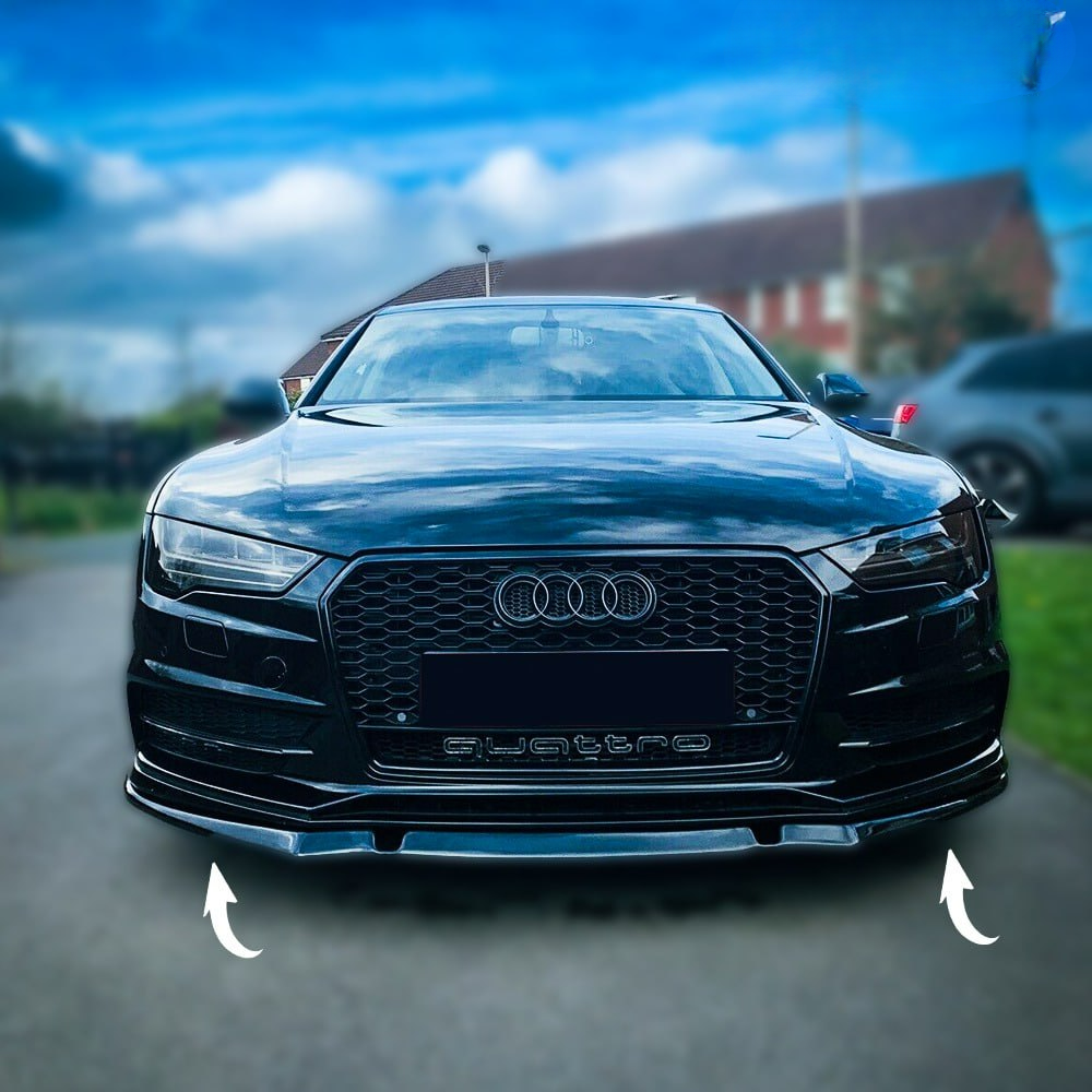 Splitter adatto per Audi S7 / A7 S-Line C7 FL 2014-2017 Front Splitter
