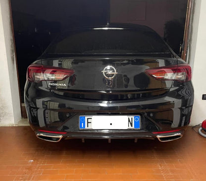✨0435 DIFFUSORE POSTERIORE ADATTO PER OPEL INSIGNIA B 2018+ LOOK NERO LUCIDO✨