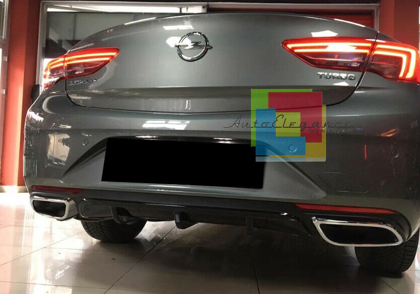 ✨0435 DIFFUSORE POSTERIORE ADATTO PER OPEL INSIGNIA B 2018+ LOOK NERO LUCIDO✨