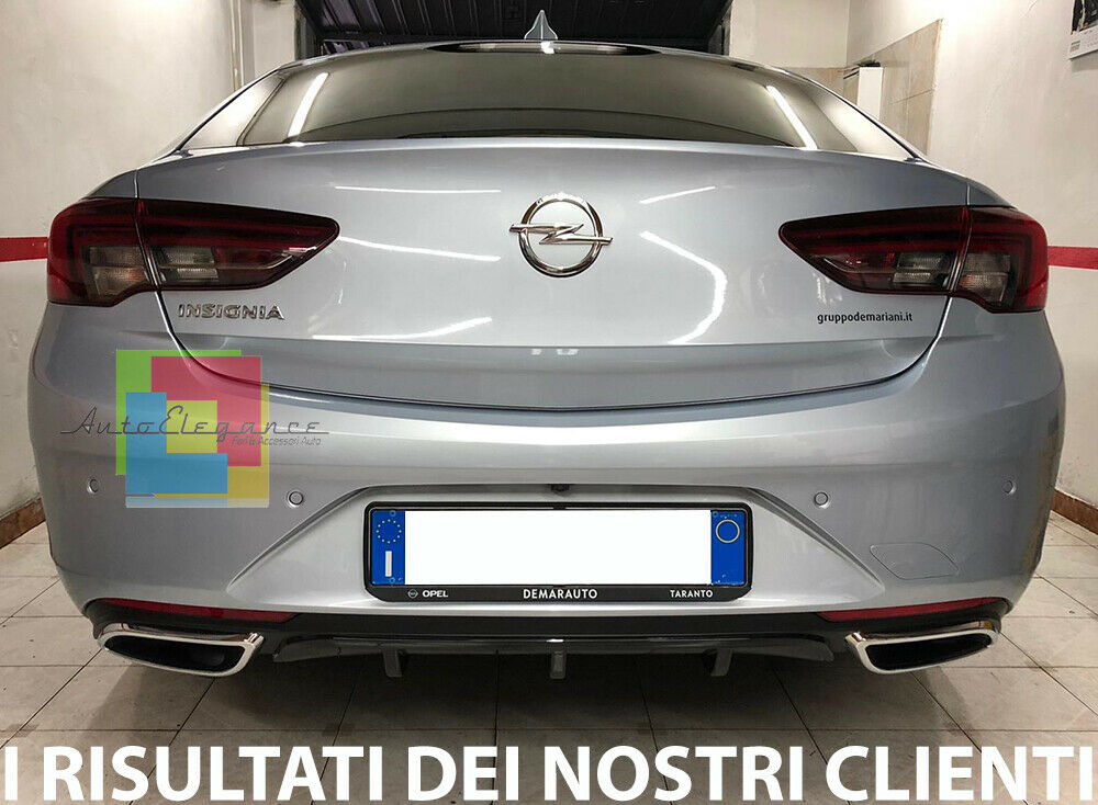 ✨0435 DIFFUSORE POSTERIORE ADATTO PER OPEL INSIGNIA B 2018+ LOOK NERO LUCIDO✨