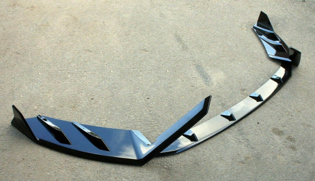 3 PIECE SPLITTER SUITABLE FOR SEAT IBIZA 5 6J FR 2017+ GLOSSY BLACK 