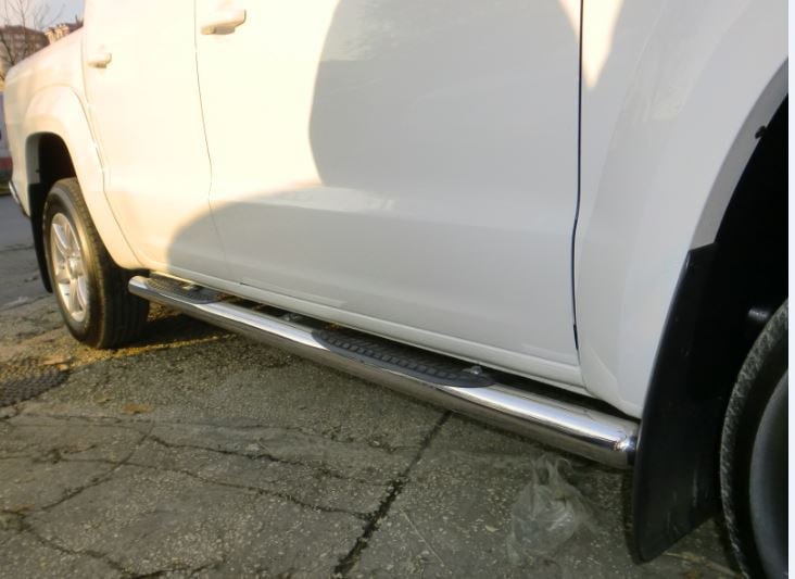 PEDANE ADATTE PER VW AMAROK 2010+  SOTTOPORTA LATERALI IN ACCIAIO INOX
