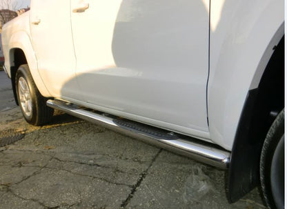 PEDANE ADATTE PER VW AMAROK 2010+  SOTTOPORTA LATERALI IN ACCIAIO INOX