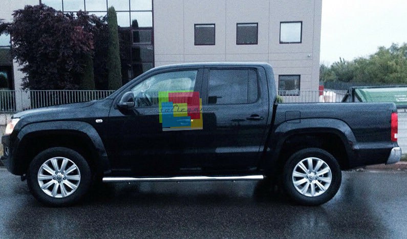 PEDANE ADATTE PER VW AMAROK 2010+  SOTTOPORTA LATERALI IN ACCIAIO INOX