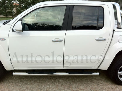 PEDANE ADATTE PER VW AMAROK 2010+  SOTTOPORTA LATERALI IN ACCIAIO INOX