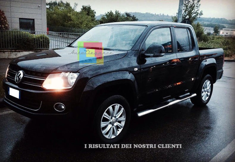 PEDANE ADATTE PER VW AMAROK 2010+  SOTTOPORTA LATERALI IN ACCIAIO INOX