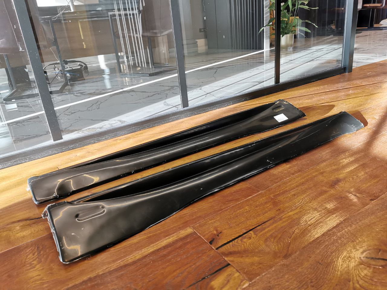 ⏩SMART FORTWO 453 COPPIA SOTTO PORTA LATERALI SPORTIVI MINIGONNE ABS / PLASTIC