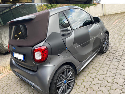 ⏩SMART FORTWO 453 COPPIA SOTTO PORTA LATERALI SPORTIVI MINIGONNE ABS / PLASTIC